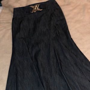 Long Denim Skirt